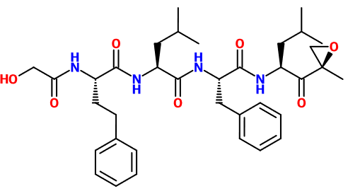 (image for) MC004288 N-[(2S)-2-(Glycoloylamino)-4-phenylbutanoyl]-L-leucyl-N-{(2S)-4-methyl-1-[(2R)-2-methyl-2-oxiranyl]-1-oxo-2-pentanyl}-L-phenylalaninamide